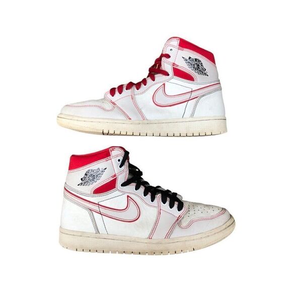 2018 Nike Air Jordan 1 Retro High OG Phantom Gym Red Size 9 - Picture 7 of 16